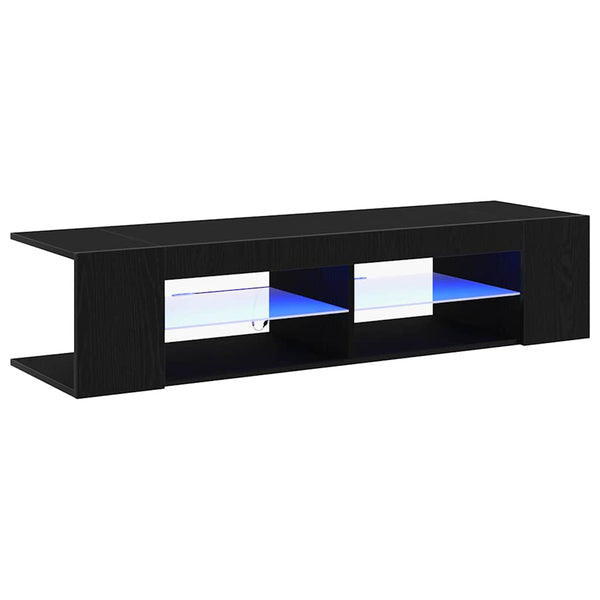TV-Schrank Schwarz Eichen-Optik 135 cm