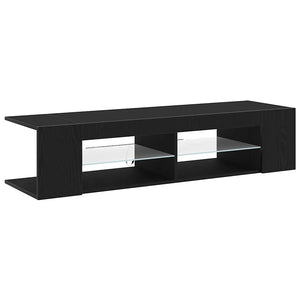 TV-Schrank Schwarz Eichen-Optik 135 cm