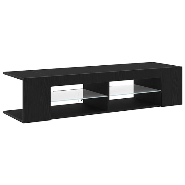 TV-Schrank Schwarz Eichen-Optik 135 cm