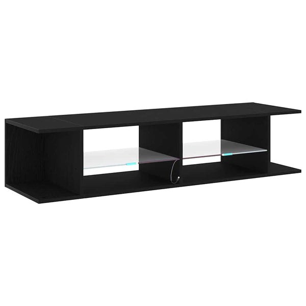 TV-Schrank Schwarz Eichen-Optik 135 cm