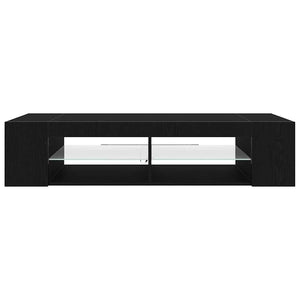 TV-Schrank Schwarz Eichen-Optik 135 cm