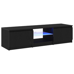 TV-Schrank Schwarz Eichen-Optik 140 cm