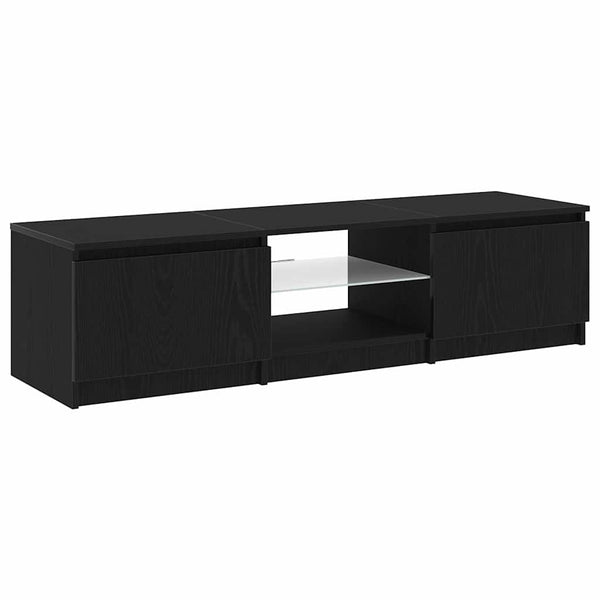 TV-Schrank Schwarz Eichen-Optik 140 cm