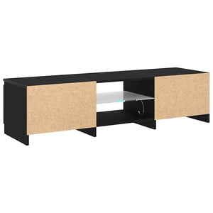 TV-Schrank Schwarz Eichen-Optik 140 cm