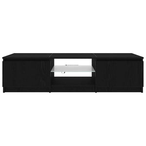 TV-Schrank Schwarz Eichen-Optik 140 cm