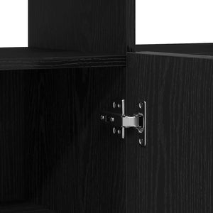 Schwarzes Sideboard Eichenoptik 80cm