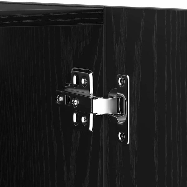 Wand-TV-Schrank, Schwarz Eichen-Optik, 90 cm