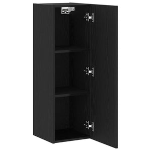 Wand-TV-Schrank, Schwarz Eichen-Optik, 90 cm