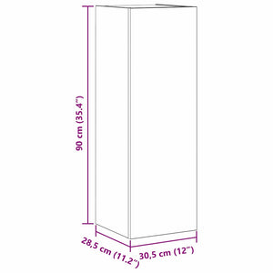 Wand TV-Schrank 2er Set Schwarz Eiche