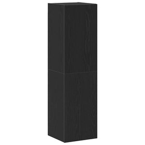 Wand TV-Schrank Schwarz Eichenoptik 110 cm