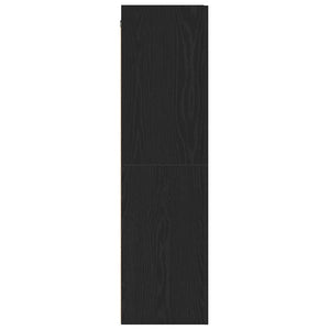 Wand TV-Schrank Schwarz Eichenoptik 110 cm
