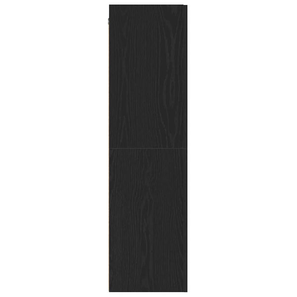 Wand TV-Schrank Schwarz Eichenoptik 110 cm