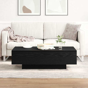 Schwarzer Couchtisch Eichenoptik 100 cm