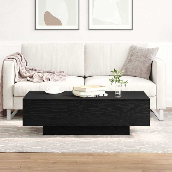 Schwarzer Couchtisch Eichenoptik 100 cm