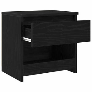 Nachttisch Schwarz Eichenoptik 40x30x39 cm