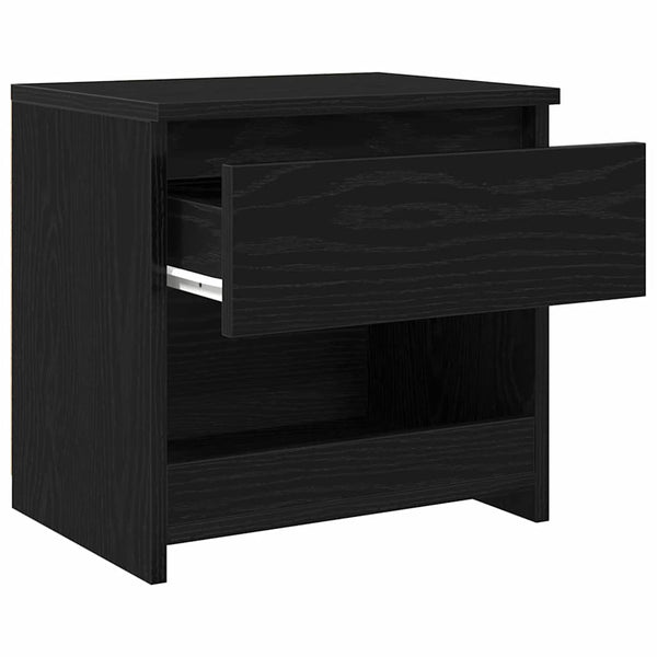 Nachttisch Schwarz Eichenoptik 40x30x39 cm