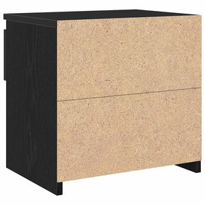 Nachttisch Schwarz Eichenoptik 40x30x39 cm