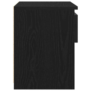 Nachttisch Schwarz Eichenoptik 40x30x39 cm