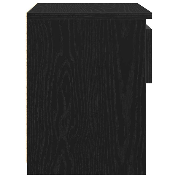 Nachttisch Schwarz Eichenoptik 40x30x39 cm