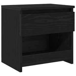 Nachttisch 2er-Set, Schwarz Eiche