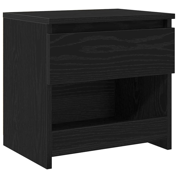 Nachttisch 2er-Set, Schwarz Eiche