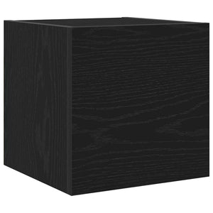 Wandmontiertes TV-Regal, Schwarz Eiche, 30,5 cm