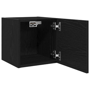 Wandmontiertes TV-Regal, Schwarz Eiche, 30,5 cm