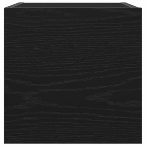 Wandmontiertes TV-Regal, Schwarz Eiche, 30,5 cm