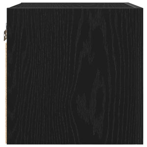 Wandmontiertes TV-Regal, Schwarz Eiche, 30,5 cm
