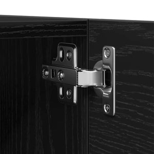 Wandmontiertes TV-Regal, 2er-Set, Schwarze Eiche