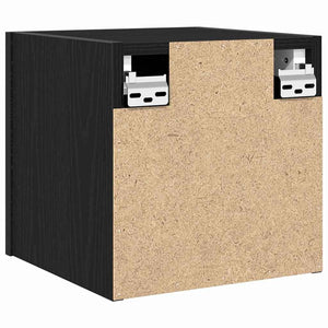 Wandmontiertes TV-Regal, 2er-Set, Schwarze Eiche