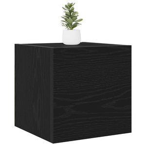 Wandmontiertes TV-Regal, 2er-Set, Schwarze Eiche