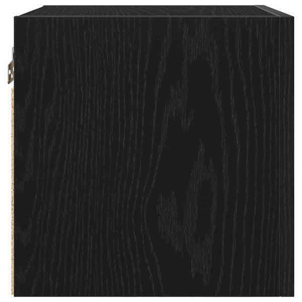 Wandmontiertes TV-Regal, 2er-Set, Schwarze Eiche