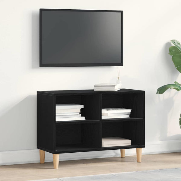 TV-Schrank Schwarz Eichen-Optik