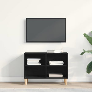 TV-Schrank Schwarz Eichen-Optik