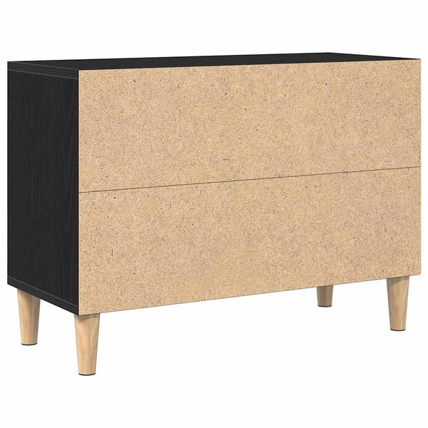 TV-Schrank Schwarz Eichen-Optik