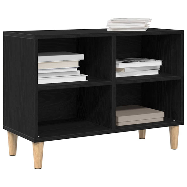 TV-Schrank Schwarz Eichen-Optik