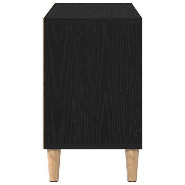 TV-Schrank Schwarz Eichen-Optik