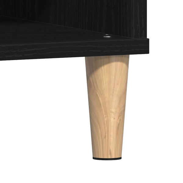 Schwarzer Couchtisch Eichenoptik 60x60 cm