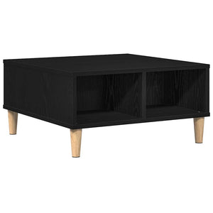 Schwarzer Couchtisch Eichenoptik 60x60 cm