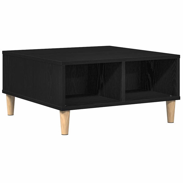 Schwarzer Couchtisch Eichenoptik 60x60 cm
