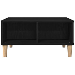Schwarzer Couchtisch Eichenoptik 60x60 cm