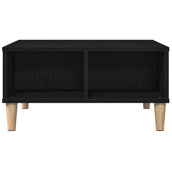 Schwarzer Couchtisch Eichenoptik 60x60 cm