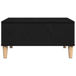 Schwarzer Couchtisch Eichenoptik 60x60 cm