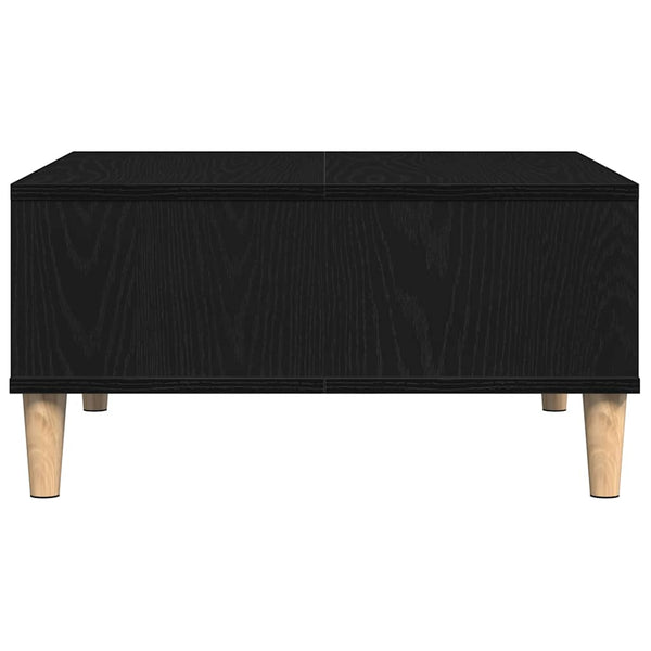 Schwarzer Couchtisch Eichenoptik 60x60 cm