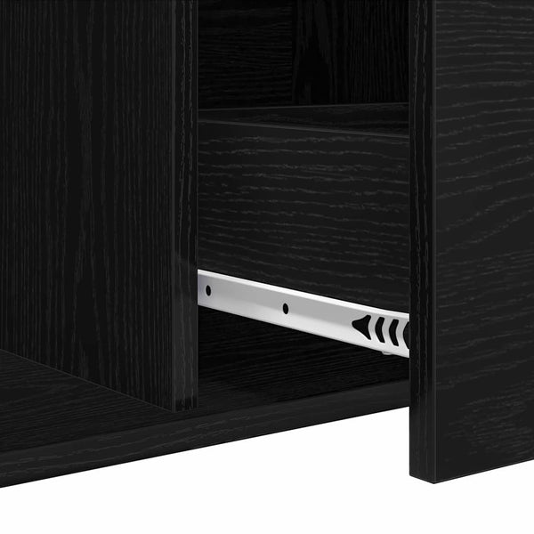 Schwarzes Sideboard Eichen-Optik 104cm