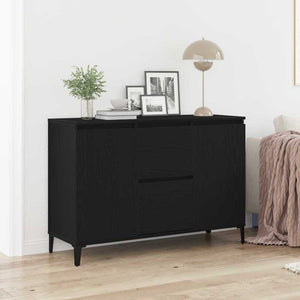 Schwarzes Sideboard Eichen-Optik 104cm