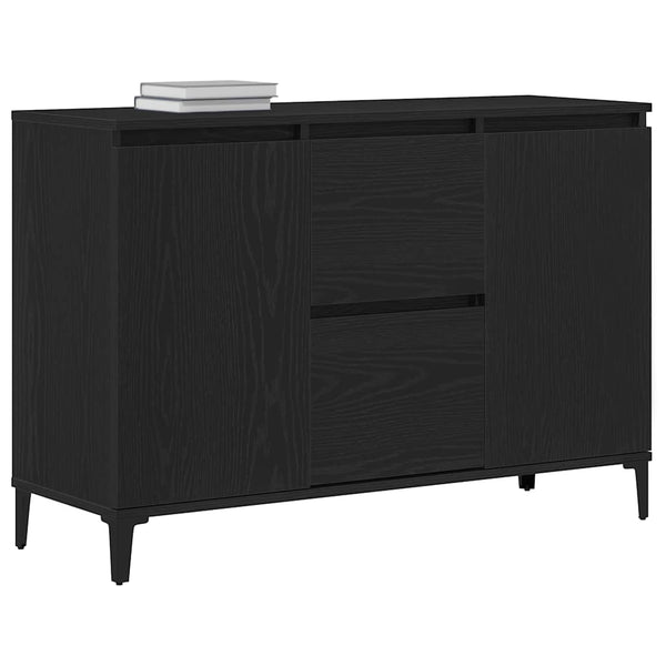 Schwarzes Sideboard Eichen-Optik 104cm