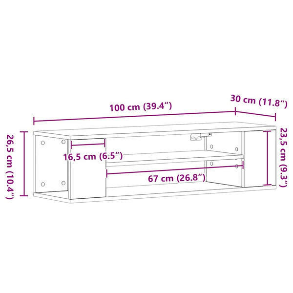 TV-Schrank Artisan-Eiche 100 cm