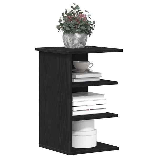Schwarzer Seitenschrank Eichen-Optik 35x35x55 cm